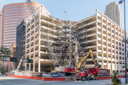 Tearing down the millennium hotel in cincinnati