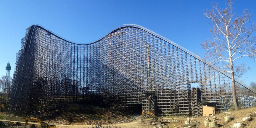 Paramount’s Kings Island- "Son of Beast" Roller Coaster Demolition