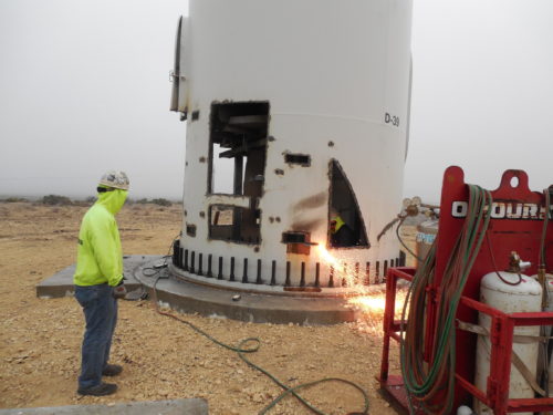 Clipper Wind Turbine Demolition