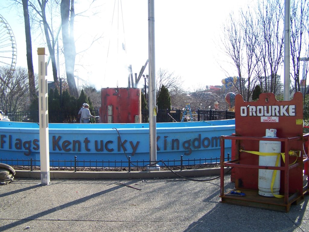 Six Flags- Kentucky Kingdom “Super Man Tower of Power” Ride Dismantlement