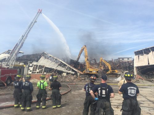 Industrial Warehouse Fire Damage Demolition