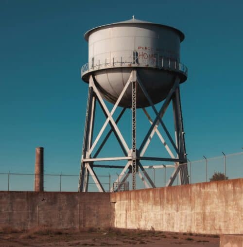 industrial water tower tank demolition